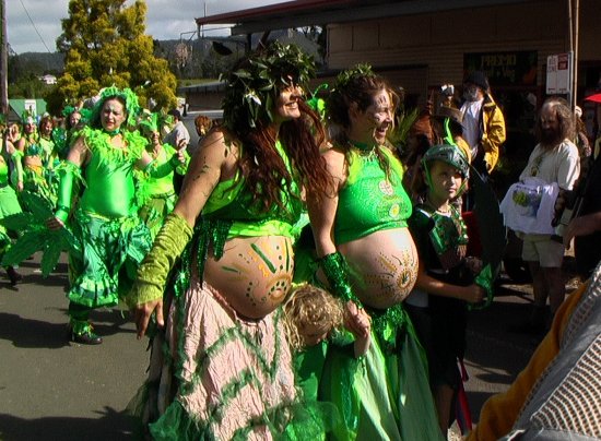 Ganja Faeries Queens at the Nimbin Mardi Grass Rally 2003