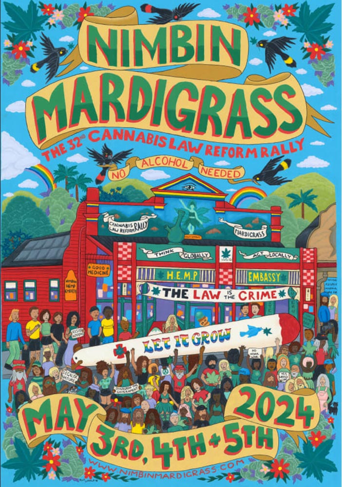 Nimbin MardiGrass 2024 Poster